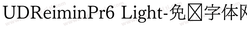 UDReiminPr6 Light字体转换